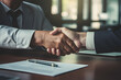 © lemya - business people shaking hands ai generative