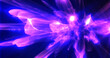 canvas print picture - Energy abstract purple waves of magic and electricity iridescent glowing liquid plasma background