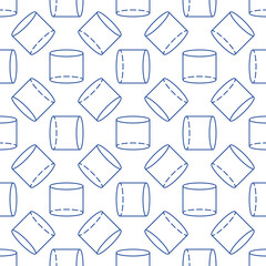 Poster - Cylinder Geometrical Figure vector linear seamless pattern. Geometry Education concept background