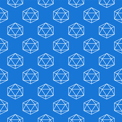 Poster - Geometric Shape line blue seamless pattern - vector Geometry concept background