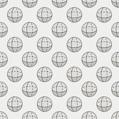 Canvas Print - Geometry Science vector creative seamless pattern. Sphere background