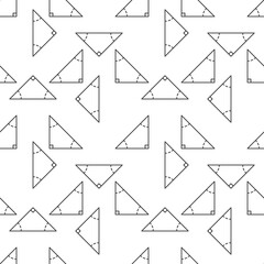 Canvas Print - Geometry Triangle vector outline concept minimal seamless pattern