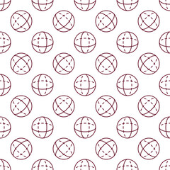 Poster - Geometry vector line seamless pattern - Sphere concept background