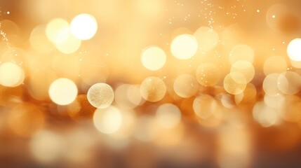 Poster - Christmas background with blur golden lights