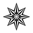 North Star Logo Monochrome Design Style