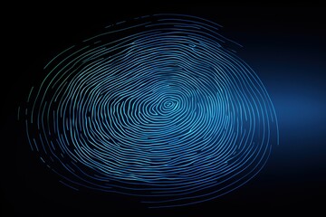 Poster - Fingerprint background. concept technology security