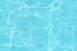 © Water 💧 Shining 📸 - Defocus blurred transparent blue colored clear calm water surface texture with splashes reflection. Trendy abstract nature background. Water waves in sunlight with copy space. Blue watercolor shine.