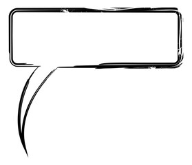 Poster - Blank comic speech cloud. Text frame template