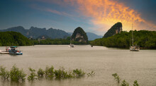 Krabi River. Pak Nam. Thailand 