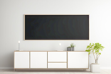  Podium Display Home office concept, picture frame mockup, wall background, Elegant working space, interior design