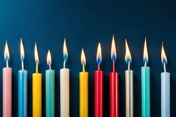 Poster - candles on a black background