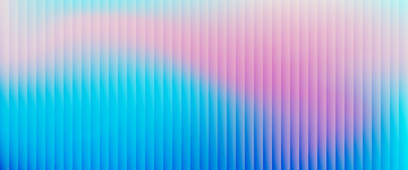 Colorful grainy gradient background template. Trendy ribbed glass effect texture	
