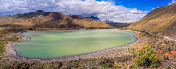 Wall Mural - Green Lake in Torres del Paine National Park in Patagonia, southern Chile in South America.