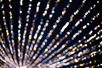 Sticker - holiday lights colorful bokeh Christmas lights