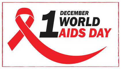 World aids day banner design template