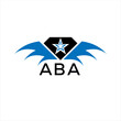 ABA letter logo. technology icon blue image on white background. ABA Monogram logo design for entrepreneur and business. ABA best icon.	
