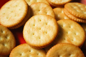 close up of biscuits