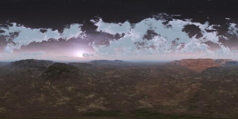 Wall Mural - mars, hdri, environment map , round panorama, spherical panorama, equidistant projection, 360 high r