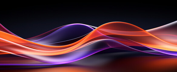 Abstract glow background with motion neon light effect. 3d render_