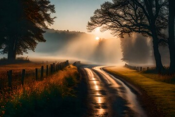 Wall Mural - sunrise in the morning