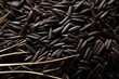 Black rice grains