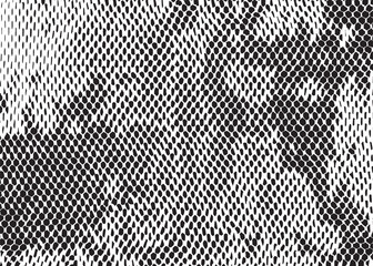 Black and white grunge mesh hexagon pattern. Cells in the honeycomb. Holes mosaic organic structure. Vector
