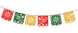 © Мария Василенко - Mexican papel picado paper cut holiday flags and banners. Day of the Dead, Dia De Los Muertos and Cinco de Mayo flags with. Vector illustration. isolated on a white background.