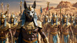 Anubis with his army before a battle.