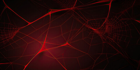 Wall Mural - Abstract red net grid texture on black background