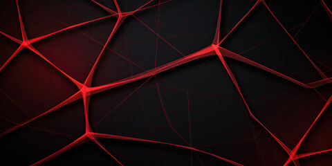 Wall Mural - Abstract red net grid texture on black background