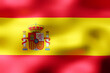 Spain - textile flag - 3d illustration