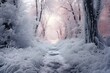 Snowy Forest Paths - Generative AI