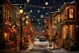 Fototapeta Londyn - Christmas Lights - Generative AI