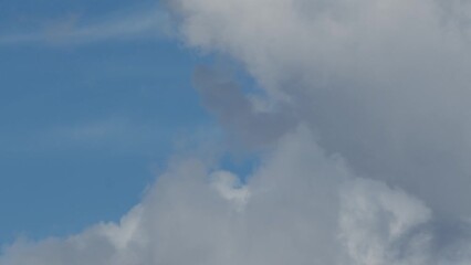 Wall Mural - movement of beautiful clouds in the blue sky, time lapse video. nice nature background for your proj