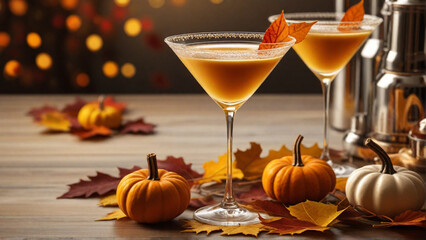 Wall Mural - Autumn Martini Cocktail