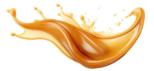 Wall Mural - Delicious caramel splash cut out