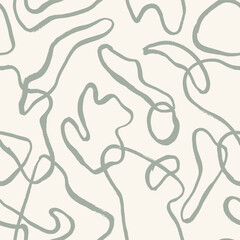 Poster - Seamless pattern with abstract hand drawn shapes