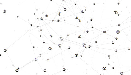 Poster - Big data and artificial intelligence concept. Machine learning and cyber mind domination