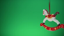 Christmas Decoration Horse With Green Background 