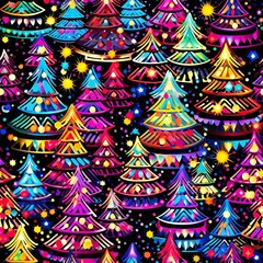 Aufkleber - christmas tree pattern, banner