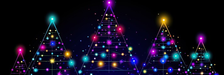 Aufkleber - Abstract Christmas tree led 