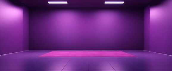 Poster - studio background concept - dark gradient purple studio room background for product