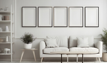 Wall Mural - Interior frame mockup for posters