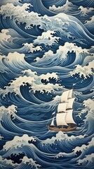 Poster - a sailboat in the sea