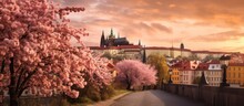 In Prague Nicholas enjoyed the vibrant city life admiring the breathtaking architecture while strolling along the winding streets lined with colorful buildings surrounded by blooming trees 
