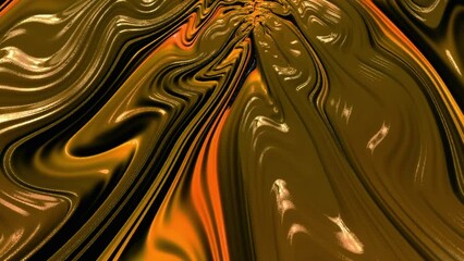 Wall Mural - luxury gold metalic liquid color flow on black marble texture. modern loop able background animation