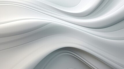 Wall Mural - Abstract white and gray smooth fluid or liquid waves