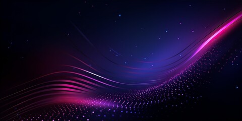 Wall Mural - 3d render, abstract background with colorful neon wavy lines