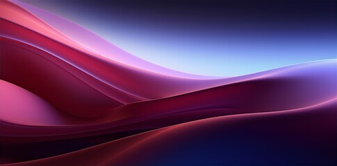 Wall Mural - 3d render, abstract background with colorful neon wavy lines