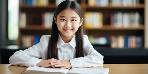 Poster - A little girl is learning